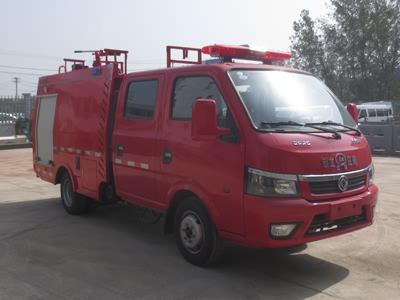 藍(lán)牌（1噸）東風(fēng)小型雙排水罐消防車(chē)
